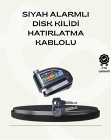Resim Çift Modlu 110db Alarmlı Disk Kilidi Suya Dayanıklı 