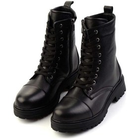 Resim Siyah Hakiki Deri Kadın Bot & Bootie K02586072003 Siyah 