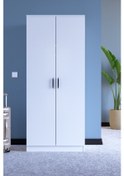 Resim ABETEMOBİLYA Abete-2 Kapılı Geniş Beyaz Gardırop 