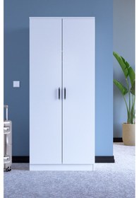 Resim ABETEMOBİLYA Abete-2 Kapılı Geniş Beyaz Gardırop 