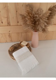 Resim Pamuklu İkili 50x80 Cm Çizgili Renkli Modern Havlu Seti Baveno Çok Renkli 