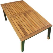 Resim İstanbul 90x180 Sabit Ayaklı Ahşap Bahçe Masası Ceviz 