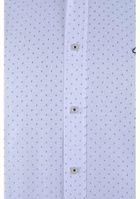 Resim Cengiz İnler Küçük Puantiye Desenli Slim Fit Erkek Gömlek 001 