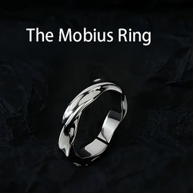 Resim 1pc Vintage İlhamlı Möbius Yüzük Erkekler Için - Unique Twisted Alaşım Bant, Moda Bildirimi Mücevher 