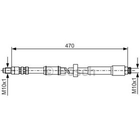 Resim BOSCH 1987481004 FREN HORTUMU; ÖN. 470.00 MM 