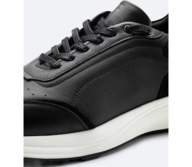 Resim AVVA Erkek Siyah %100 Deri Esnek Taban Hafif Casual Ayakkabı B008010 