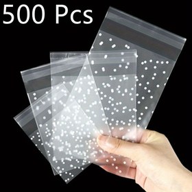 Resim 500 adet, Otomatik Kapanan Nokta Şeklinde Yarı Şeffaf Paketleme Çantaları, Tatil Hediye Paketleme Çantaları, Takı Paketleme Malzemeleri, Moda Stili Paketleme Çantaları 