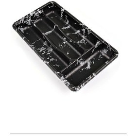 Resim 4 Gözlü Mermer Desenli Kaşıklık Royaleks-57081 Çok Renkli 