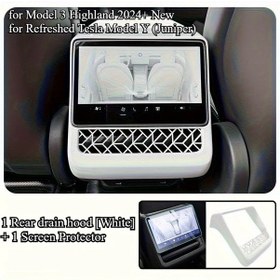 Resim Ronglight Tesla Model 3 Highland 2024 Model Y Tavan Havalandırma Koruyucu Kılıf Beyaz 1 Ekran Koruyucu 