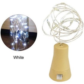 Resim Folinda Güneş Enerjili Şişe Tıpa Işıklı Dekoratif Lambader - 10 Led, Ip44 Su Geçirmez Bakır Tel, Romantik Atmosfer Oluşturucu, Beyaz Işık 