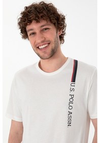 Resim U.S. Polo Assn. Erkek Bisiklet Yaka Beyaz Pijama Takımı 50309355-VR013 