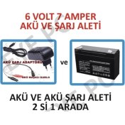 Resim Eyepc 6 Volt 7 Amper Akülü Çocuk Oyuncak Araç Araba Traktör Jeep Uyumlu Akü ve Şarj Adaptörü 