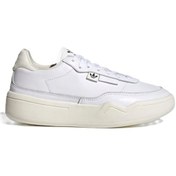 Resim Adidas Her Court Leather White Womens Hakiki Deri Beyaz Kadın Spor Ayakkabı Beyaz 