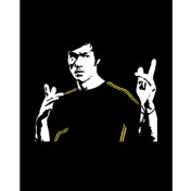 Resim Bruce Lee Figure Büyük Sırt Patch Yama 