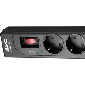 Resim Schneider Electric APC 4 Çıkışlı Akım Korumalı Priz 918J Siyah Uzunluk ve Anahtar Özellikli 