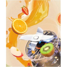 Resim Taşınabilir Şarjlı Blender - Fresh Juice Blender | Taşınabilir Kablosuz Şarjlı Smoothie El Blender 
