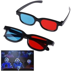 Resim Yepyeni Ve Yüksek Kaliteli Siyah Çerçeve Kırmızı Mavi Evrensel 3d Gözlük Type 2 