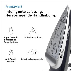 Resim Braun Freestyle 5 Buharlı Ütü Sı 5188 Bk - Freeglide 3D Tabanlı Ütü, Dikey Buhar, 2800 Watt, Şok Buhar 220 G/dak, 330 ml Su Deposu, Siyah 