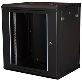 Resim Lande - 12U 19" Duvar Tipi Rack Kabinet Genişlik: 600 MM Derinlik: 450 MM Siyah 