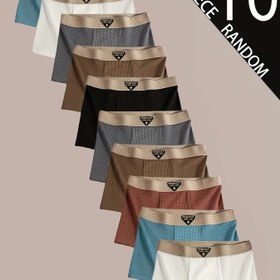 Resim 10'lu Paket Erkek Boxer Külot - Buz Elyaf Kumaş, Nefes Alabilir & Rahat, Düz Renk (, Kahverengi, Açık, Koyu, Lacivert) - Günlük Giyim için Pürüzsüz Düz Taban Tasarımı, Konforlu İç Giyim, Minimalist İç Giyim, Pürüzsüz Dokulu Kumaş 