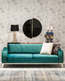 Resim Modalife Urla Üçlü Kanepe Yataklı - Yeşil 