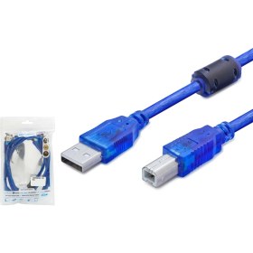 Resim Hadron HDX7502(4080) Kablo Printer To USB 3 mt USB 2.0 Transparent 