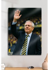 Resim Metal Baskı - Aziz Yıldırım, Sarı Lacivert Duvar Tablosu 