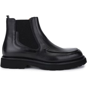 Resim Rossi Erkek Hakiki Deri Siyah Casual Bot 668 1207P Erk Bot SK25-26 Nero 
