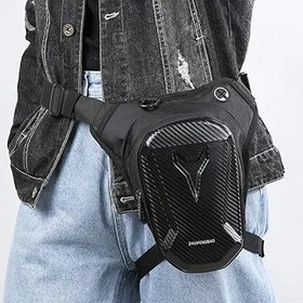 Resim Eawfgtuw Motosiklet Bacak Çantası Binicilik, Su Geçirmez Saklama Çantası, Ayarlanabilir Kesim, Bisiklet, Seyahat, Yürüyüş ve (A) için Çok Fonksiyonlu Bel Çantası 