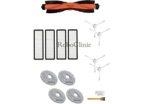 Resim Roboclinic Xiaomi Robot Vacuum X10+ (Plus) / X20+ (Plus) Robot Süpürge Uyumlu Yedek Fırça, Hepa Filtre, Mop - 15 Parça 