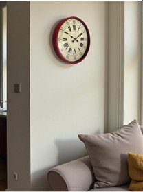 Resim Büro Ev Ofis Hediyesi İçin 36cm Kırmızı Dekor Duvar Saati Diğer 