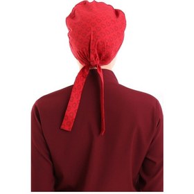 Resim Kırmızı Küçük Kalp Desenli Tesettür Cerrahi Bone​​​​​​​ - Tesettü-5308 Kırmızıkçk Kalp-Standart 