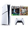 Resim Sony Playstation 5 Slim Cd Edition - Ps5 Fifa FC 24 - GTA 5 Oyun Konsolu (İthalatçı Garantili) 