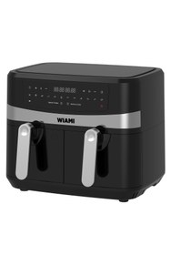 Resim Wiami Yağsız Airfryer 9 Lt Çift Hazneli LED Ekran Enerji Tasarruflu Hızlı Isınma ve Çıkarılabilir Sepet 