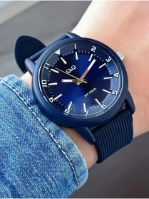 Resim Q&Q Erkek Kol Saati Lacivert Spor Tasarım Su Geçirmez Plastik Kordon 