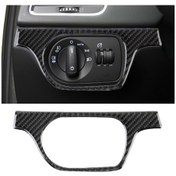 Resim Audi Q3 2013-2018 İçin Karbon Fiber Araba Far Anahtarı Dekoratif Etiket 1 Adet 