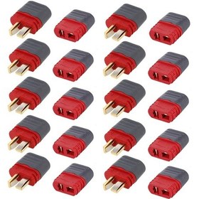 Resim Dianziye Amass Am-1015 Rc Uçak Ve Helikopter İçin 50a 1000 Kullanimluk Altın Kaplı Bakır Akü Bağlantı Seti, 10 Çift Erkek + Dişi 