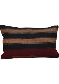 Resim Zehra Abla Halı Yeni El Dokuma Dekoratif Lumbar Kilim Kırlent Yastık Kılıfı 6153 