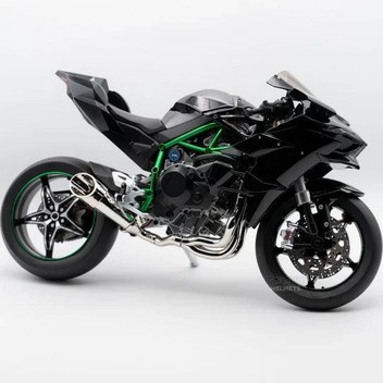 SCOWETTO Kawasaki H2r 1:6 Ölçek Motor Maket - Isikli Sesli Egzoz Dumanli