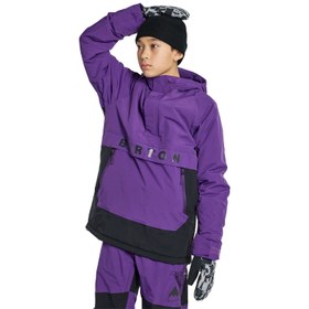 Resim Burton Frostner 2L Anorak Jacket Unisex Çocuk Mor Snowboard Ceketi 