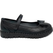 Resim Cici Bebe Ayakkabı Deri Siyah Kız Çocuk Okul Ayakkabısı 