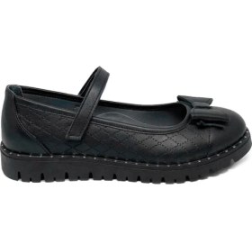 Resim Cici Bebe Ayakkabı Deri Siyah Kız Çocuk Okul Ayakkabısı 