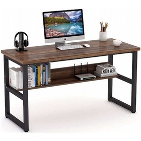 Resim Zizuva Zizuva Ceviz Renk Sade Şık Ev Ofis Çalışma Masası 