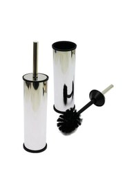 Resim Mikro-1 Eko Metal Klozet Wc Fırça Seti Düz Kapak Açık Gri - Antrasit 