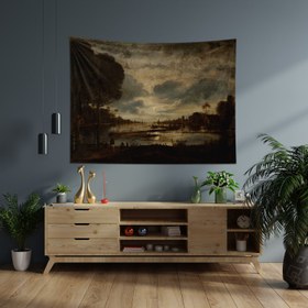 Resim Moonlit Landscape Duvar Örtüsü - 100 cm x 135 cm 