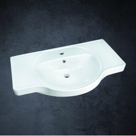 Resim AVİTA Besni Yapı Güneş Etajerli Lavabo 65 Cm Göbekli Model 