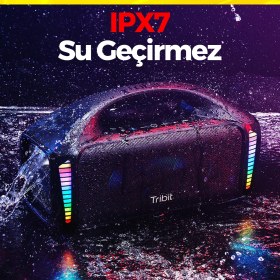 Resim Tribit BTS52 Stormbox Blast 90W 30 Saat Oynatma Süresi Ipx7 Su Geçirmez Rgb Taşınabilir Tws Bluetooth Hoparlör Siyah 