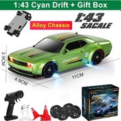 Resim 1/64 2.4g Yüksek Hızlı Drift Rc Araba 4wd Uzaktan Kumanda Araba Dört 1-43 Cyan Box 1-43 Cyan Box 