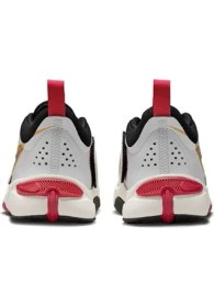 Resim Nike Team Hustle Basketball Shoes Bantlı Lastik Ipli Deri Basketbol Ayakkabısı Beyaz Kırmızı 
