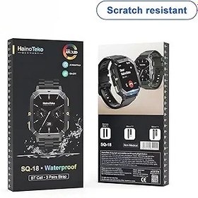 Resim Çeşithane Haino Teko SQ-18 Akıllı Saat – AMOLED Ekran, 10 Gün Pil Ömrü, 3 Kordonlu, Kablosuz Şarj Destekli Smart Watch (Black) 